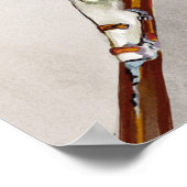 「マウンテンブルスキー」カッコいいレトロスキーピンナップアート ポスター (角)