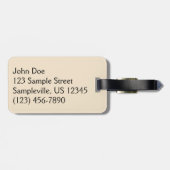 マウンテンブルーバードアットアーチズ国立公園 ラゲッジタグ (裏面横)