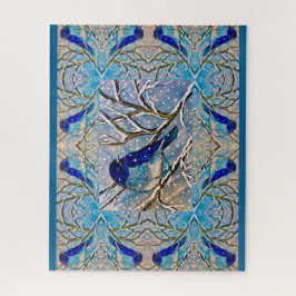 マウンテンブルーバードインスノーパズル ジグソーパズル