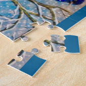 マウンテンブルーバードインスノーパズル ジグソーパズル (側面)