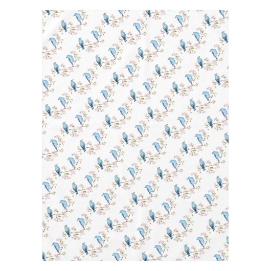 マウンテンブルーバードオン桜ブランチ テーブルクロス (正面)