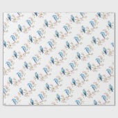 マウンテンブルーバードオン桜ブランチ ラッピングペーパー (フラット)