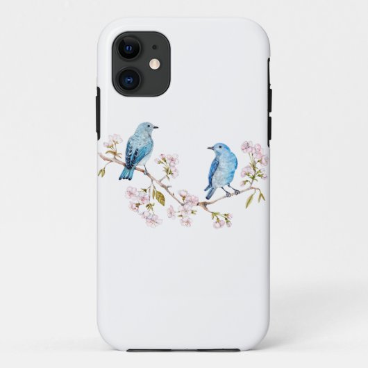 マウンテンブルーバードオン桜ブランチ Case-Mate iPhoneケース (裏面)
