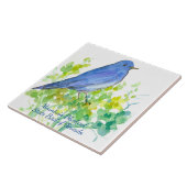 マウンテンブルーバードネバダ州バードウォーター色 タイル (側面)