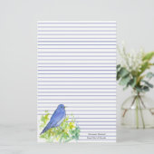 マウンテンブルーバード州バードオブネバダブルーライニング 便箋 (スタンド正面)