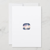 マウンテンブルーパインフォグスターズ屋外の日付を保存 招待状 (裏面)