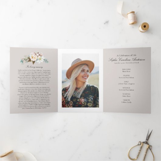 マウンテンブーケお祝いオブライフ 三つ折り招待状 (内部)