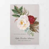 マウンテンブーケお祝いオブライフ 三つ折り招待状 (カバー)