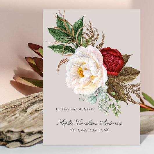 マウンテンブーケお祝いオブライフ 三つ折り招待状