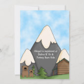 マウンテンベアーベビーベビーシャワー招待状for Boys 招待状 (裏面)