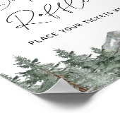 マウンテンベビーシャワーおむつラッフルチケット標識 ポスター (角)