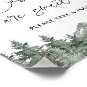 マウンテンベビーシャワーベビーは甘いトリートサイン ポスター (角)