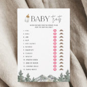 マウンテンベビーシャワーベビートレイトゲームカード 招待状