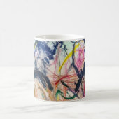 マウンテンホース抽象芸術ジェフハンカマーアルチュンクハウス コーヒーマグカップ (中央)