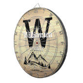 マウンテンホームファミリーネームパーソナライズされたダーツボード ダーツボード (正面右)