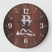 マウンテンホームファミリー名 ラージ壁時計 (正面)