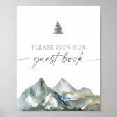 マウンテンボーイベビーシャワーゲストブックサイン ポスター (正面)