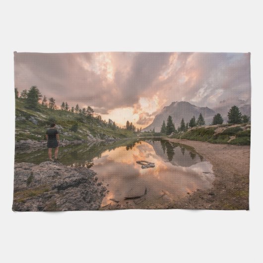 マウンテンポンドハンドタオル キッチンタオル (横)