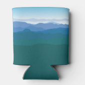 マウンテンマウンテンズビューグリーンブルー図解入りの、写真付きの 缶クーラー (裏面)