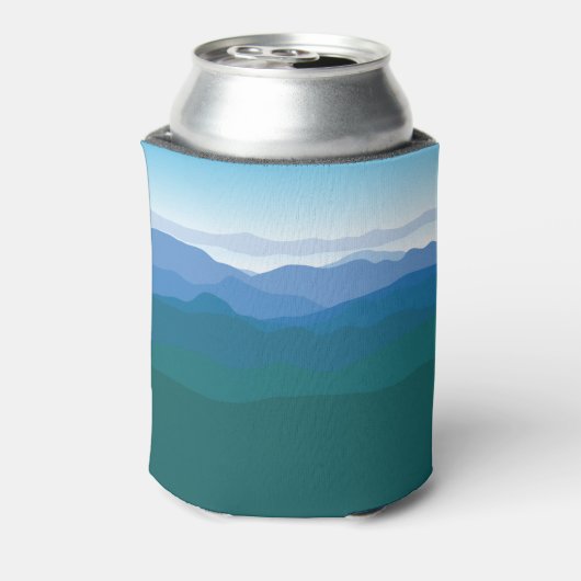 マウンテンマウンテンズビューグリーンブルー図解入りの、写真付きの 缶クーラー (缶裏面)