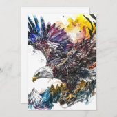 マウンテンマジェスティイーグル水彩画 シーズンカード (正面/裏面)