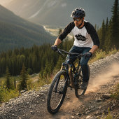 マウンテンマスター、ハイカー/バイクもしくは自転車に乗る人 Tシャツ