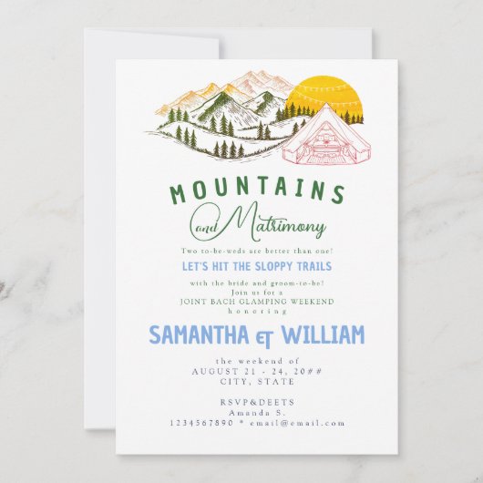 マウンテンマトリモンスロッピートレイルジョイントビーチウィークエンド 招待状 (正面)