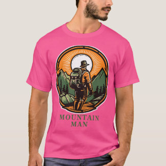 マウンテンマン – マウンテンズキャンピングワンドラストハイキング Tシャツ