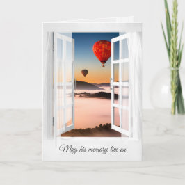 マウンテンミストの熱気球悔やみや弔慰 カード