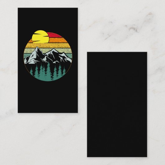 マウンテンミニマル自然キャンピングハイキング 名刺 (正面/裏面)