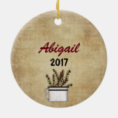 マウンテンムパーソナライズされたースオーナメント セラミックオーナメント (裏面)