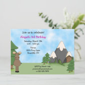 マウンテンムース誕生日招待状フォーガールズ 招待状 (スタンド正面)