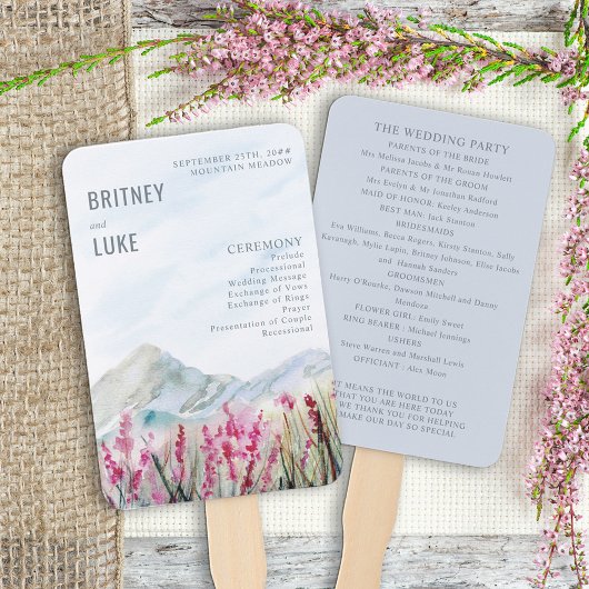 マウンテンメドウウォーターカラーダスティブループログラム ハンドファン