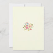 マウンテンメドウウォーターカラーワイルドフラワー結婚ズ 招待状 (裏面)