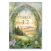 マウンテンメドウワイルドフラワーフォレ素朴スト結婚ーズ テーブルナンバー (裏面)