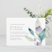 マウンテンメドウ |ミニマモダンリストのフローラ結婚の 招待状 (スタンド正面)