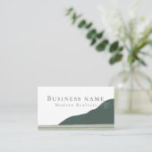 マウンテンモダン不動産仲介業者手作りグラフィックビジネス  名刺 (スタンド正面)