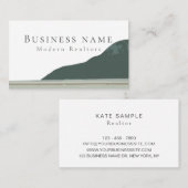 マウンテンモダン不動産仲介業者手作りグラフィックビジネス  名刺 (正面/裏面)
