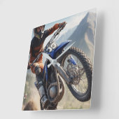 マウンテンモトクロスレーシング スクエア壁時計 (傾斜)