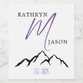 マウンテンモノグラム ワインラベル (シングルラベル)