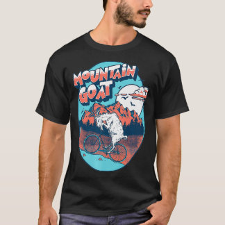 マウンテンヤギおもしろいマウンテンサイクリングヤギバイクもしくは自転車に乗る人ビン Tシャツ