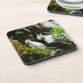 マウンテンヤギとベビー抽象芸術 コースター (左側)