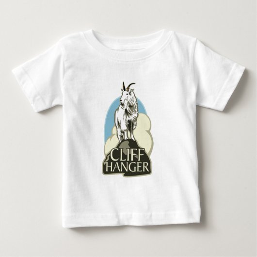マウンテンヤギのクリッフハンガー ベビーTシャツ (正面)