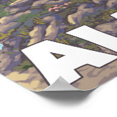 マウンテンヤギのシーン – アラスカ，バルデス ポスター (角)