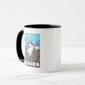 マウンテンヤギのシーン – Wrangell, Alaska マグカップ (正面左)