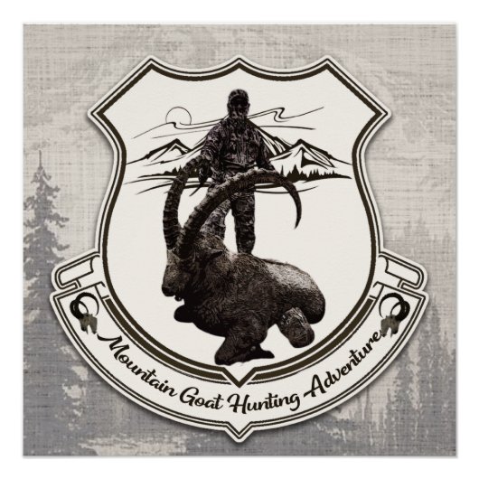 マウンテンヤギ狩りアドベンチャータペストリー ポスター (正面)