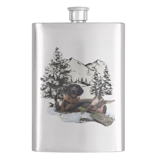 マウンテンヤギ狩りアドベンチャーフラスコ フラスク (正面)