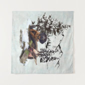 マウンテンヤギ狩り冒険 タペストリー (正面(横))