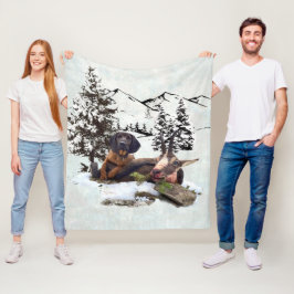 マウンテンヤギ狩り冒険 フリースブランケット