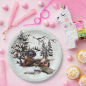 マウンテンヤギ狩り冒険 ペーパープレート (パーティー)